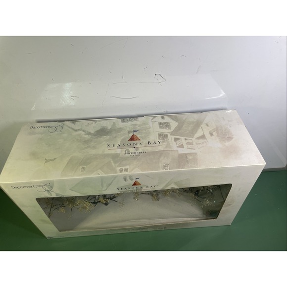 Dept 56 Seasons Bay Accessories WINTER TREES Set of 4 #53384 NIB - Picture 8 of 12